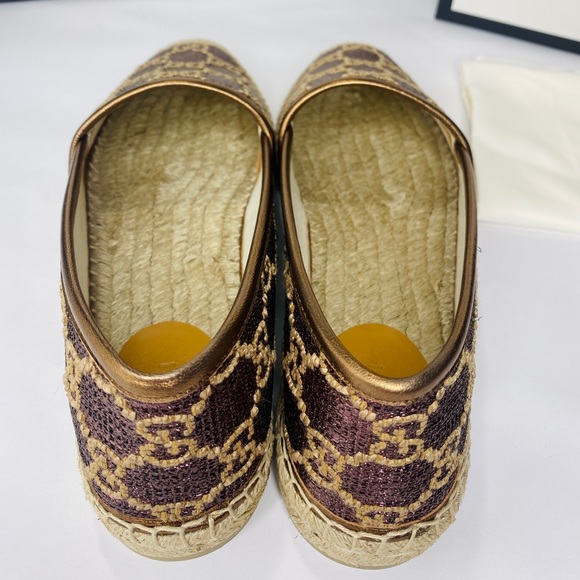 🎄Host Pick🎄Gucci Women’s GG Espadrilles SIZE 39.5 AUTHENTIC NWB Model 619960 - Picture 10 of 12
